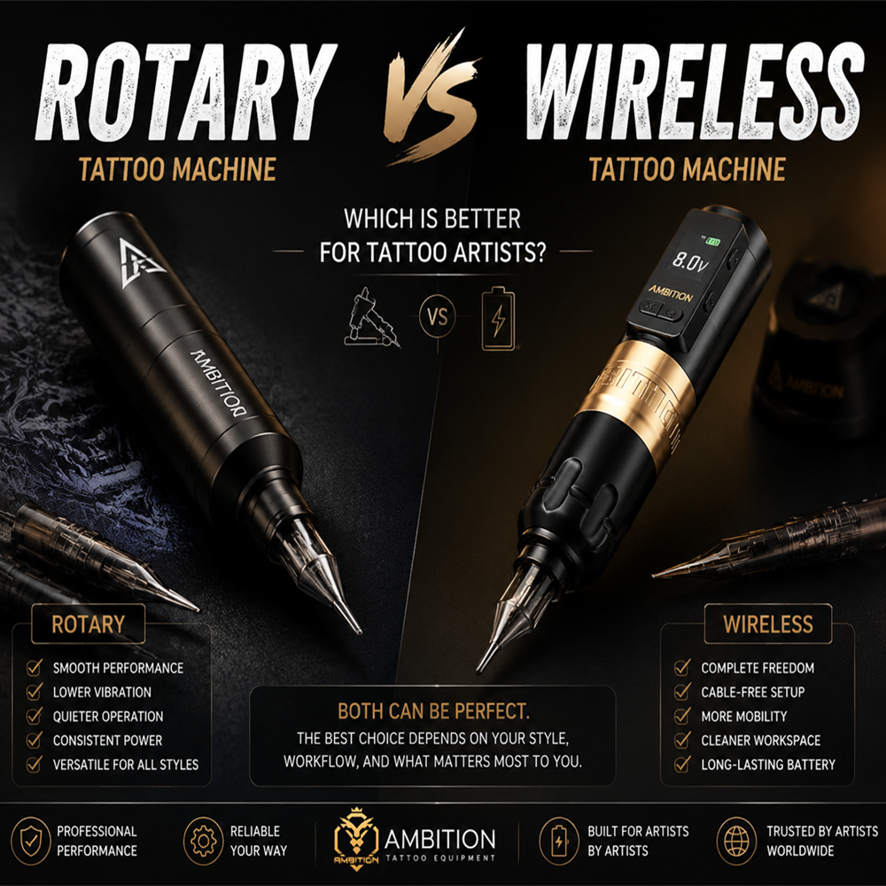Rotary vs Wireless Tattoo Machine: Which Is Better for Tattoo Artists?