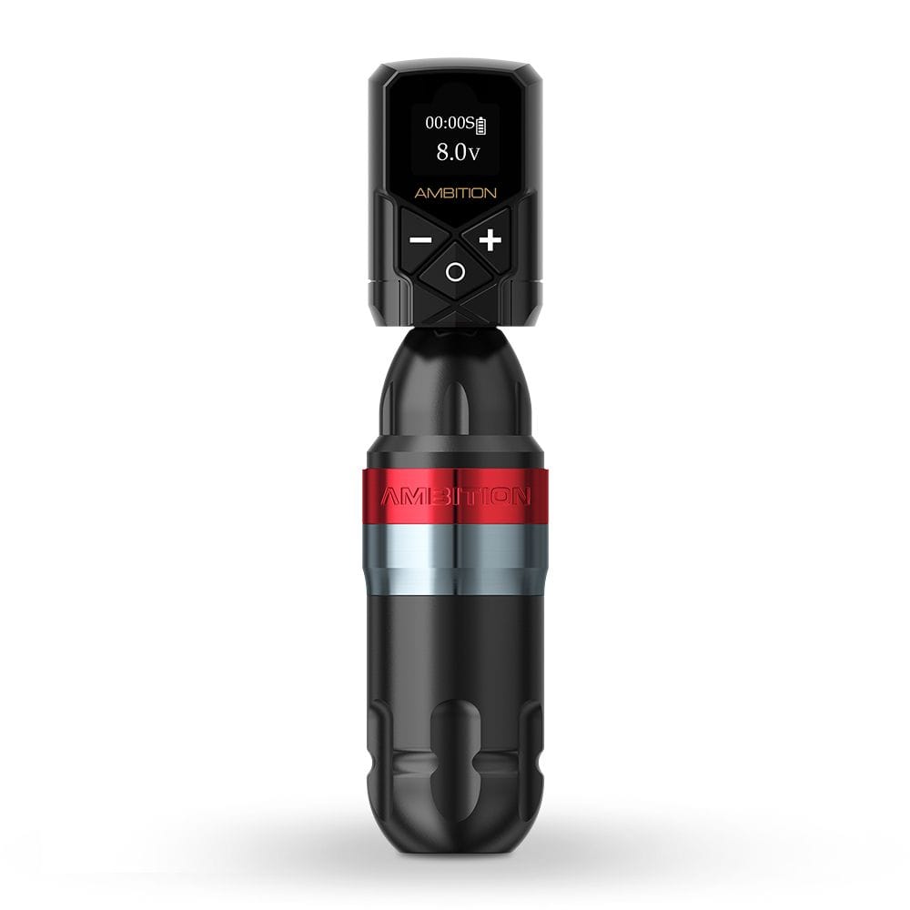 Ambition Shura Rotary Tattoo Machine with Kuark Wireless Tattoo Battery Kit