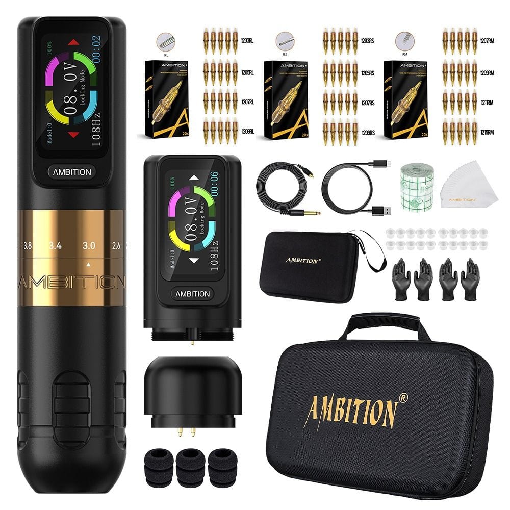 Kit de tatuaje | Máquina de tatuaje inalámbrica Ambition Seher