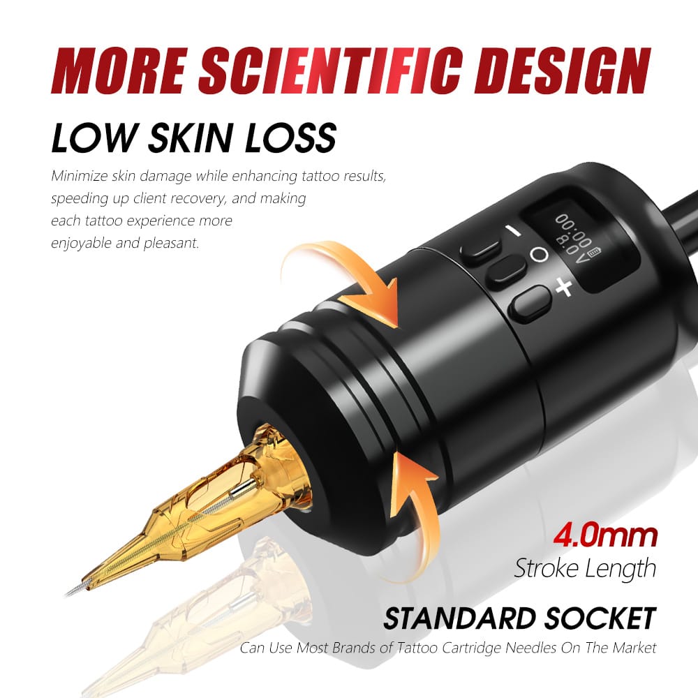 Ambition 2 in 1 Tattoo Battery Grip with Traditional Tattoo Machine