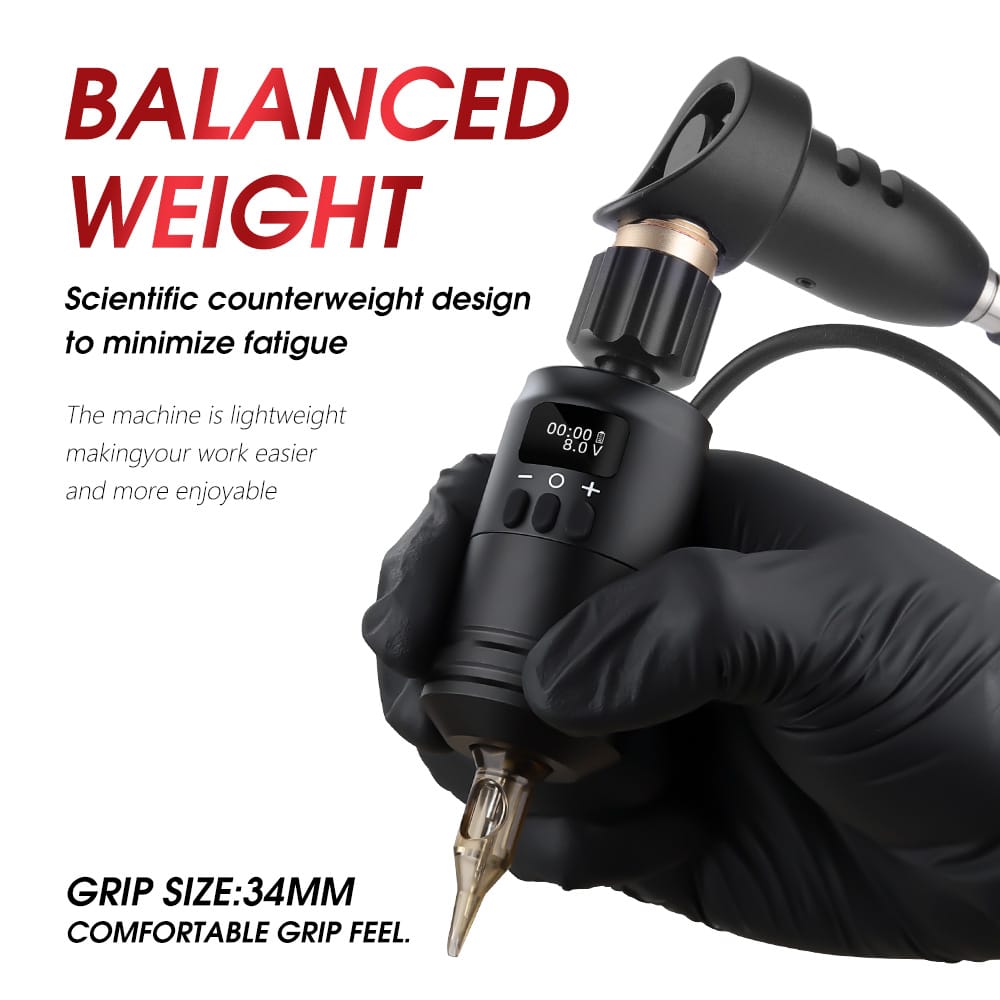 Ambition 2 in 1 Tattoo Battery Grip with Traditional Tattoo Machine