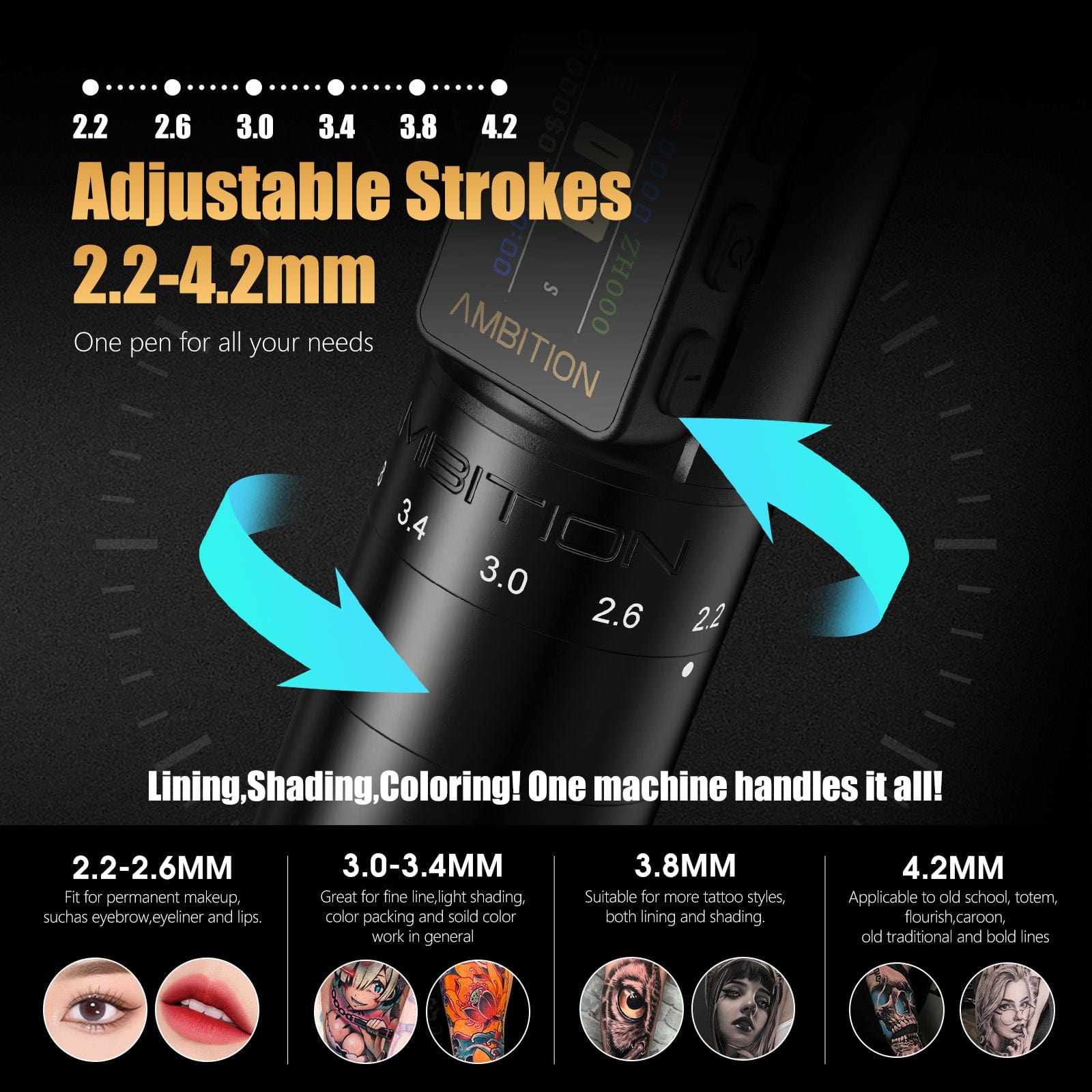 Ambition Paco Wireless Tattoo Pen Machine