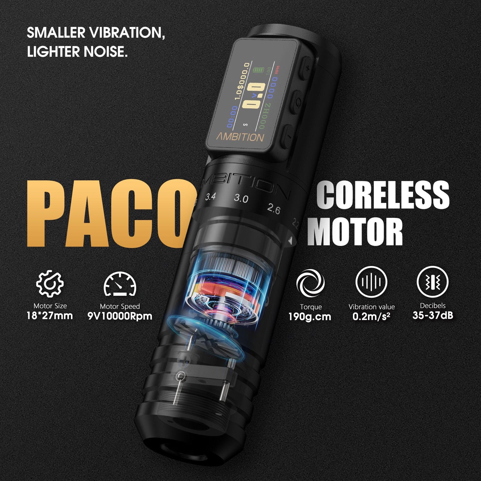 Ambition Paco Wireless Tattoo Pen Machine