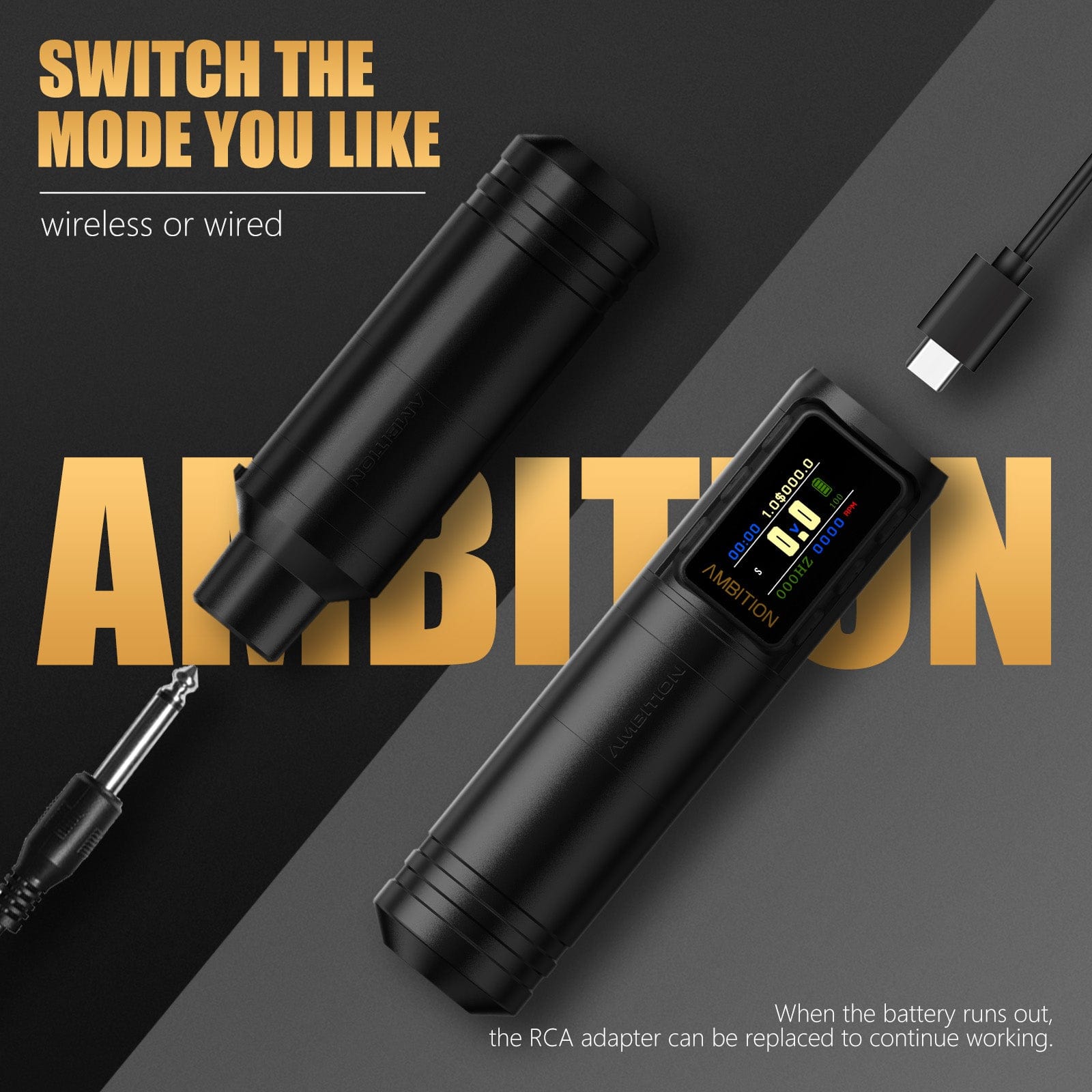Ambition Ninja Max Wireless Tattoo Pen Machine