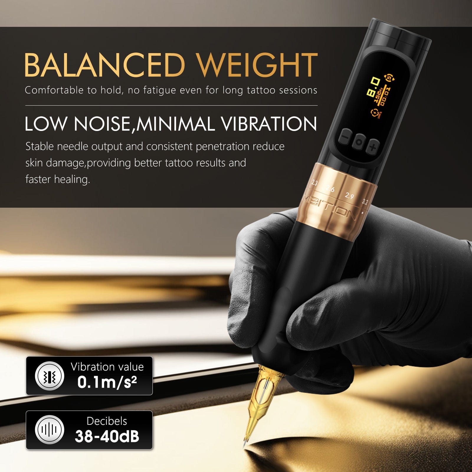 Máquina inalámbrica de maquillaje permanente Ambition Sally 270 con 6 longitudes de trazo