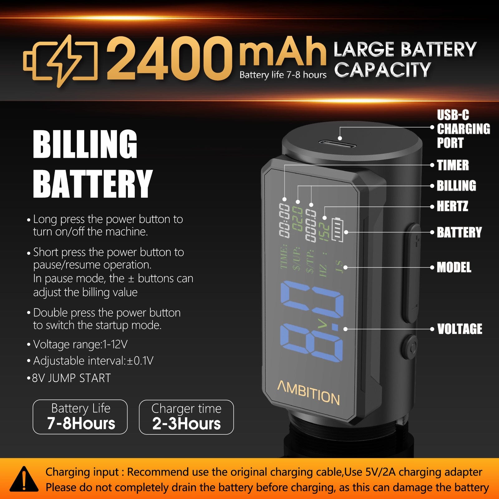 Ambition Soldier 270 S Wireless Tattoo Pen Machine