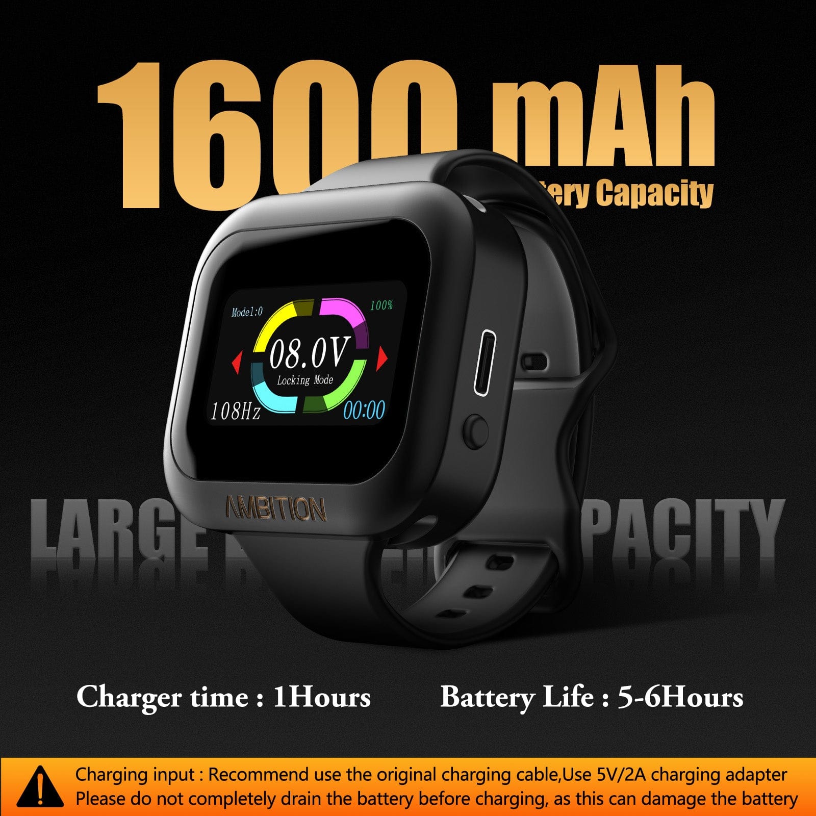Ambition Rotary Tattoo Machine Permanent Makeup Tattoo Pen with 1600mAh Touch Screen Tattoo Battery