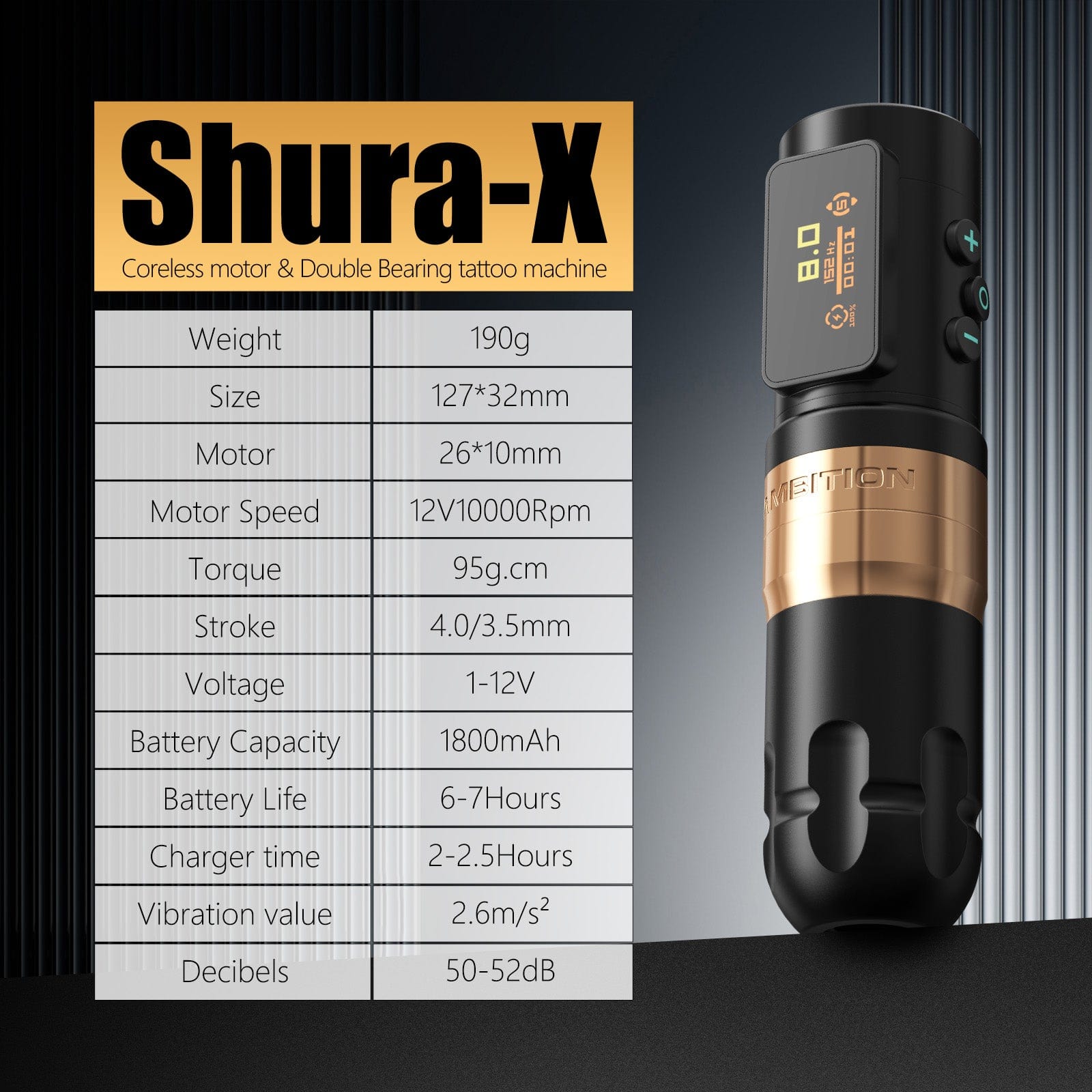 Ambition Shura-X Wireless Tattoo Pen Machine