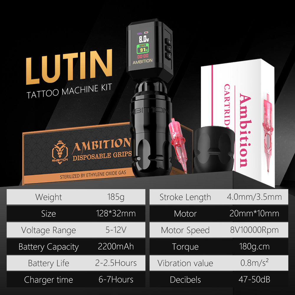 Tattoo Kit | Ambition Lutin Rotary Tattoo Pen Kit