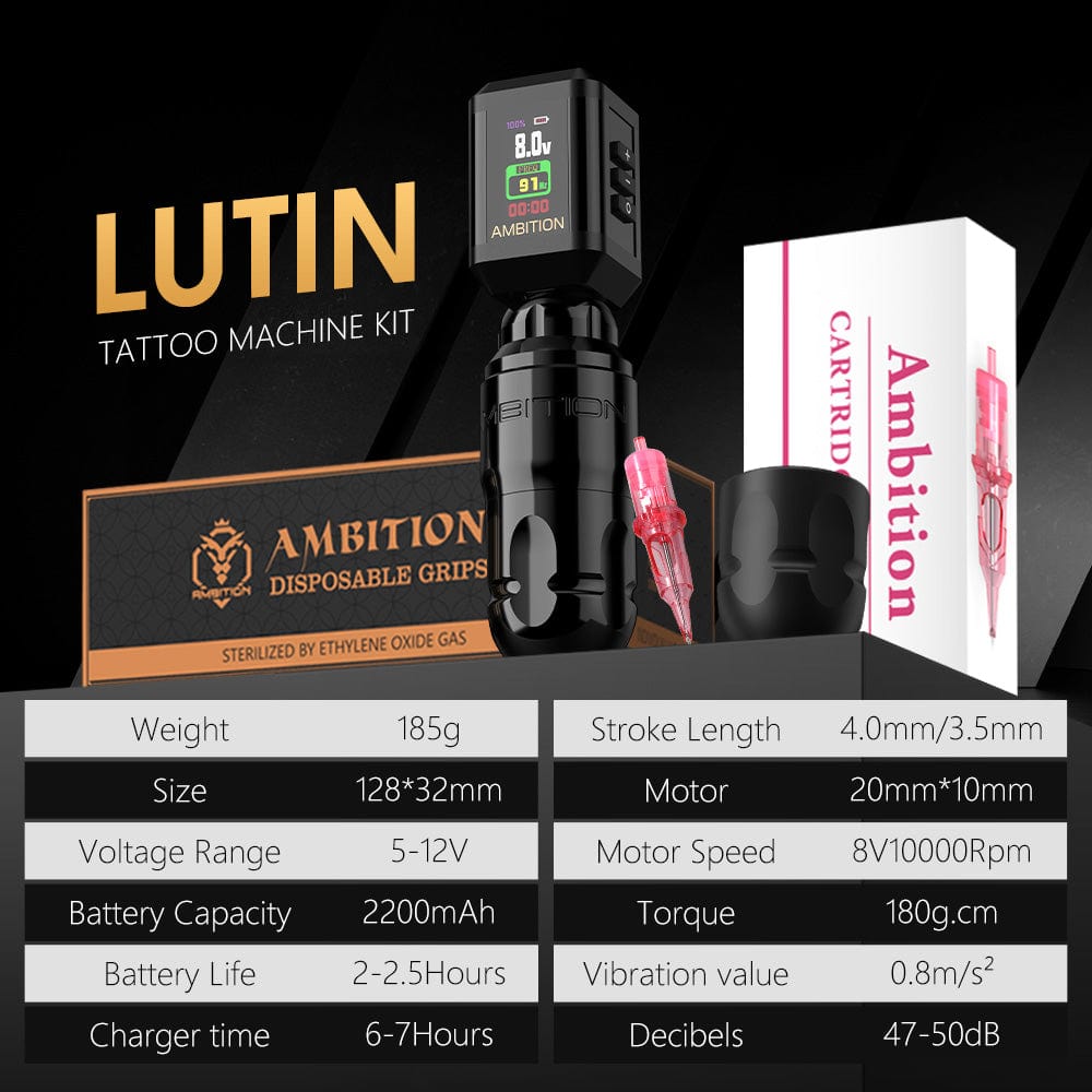 Tattoo Kit | Ambition Lutin Rotary Tattoo Pen Kit