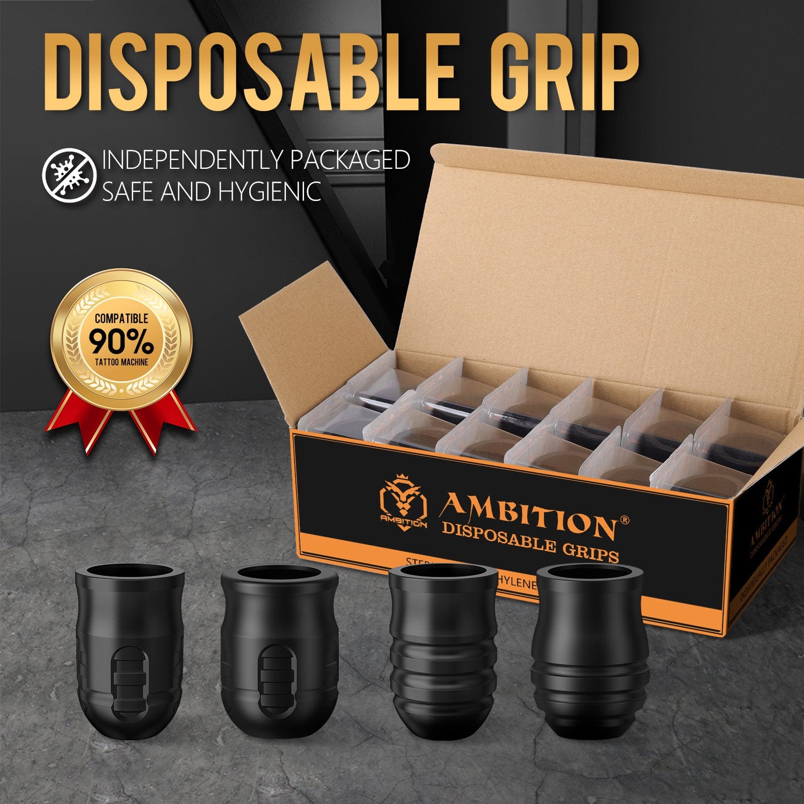 Ambition Mars-U P1 Disposable Tattoo Grips-12Pcs