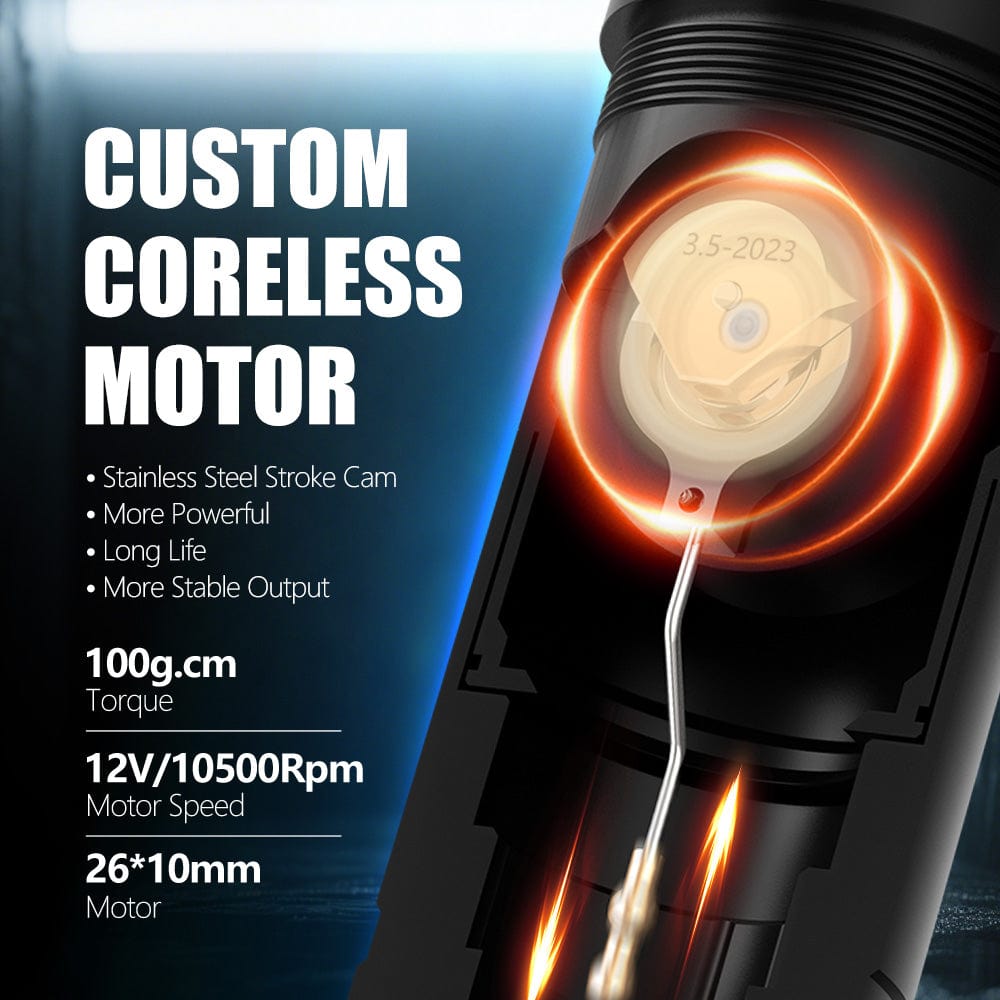 Ambition Ninja Max Stroke 4.0+3.5mm Professional Wireless Tattoo Machine