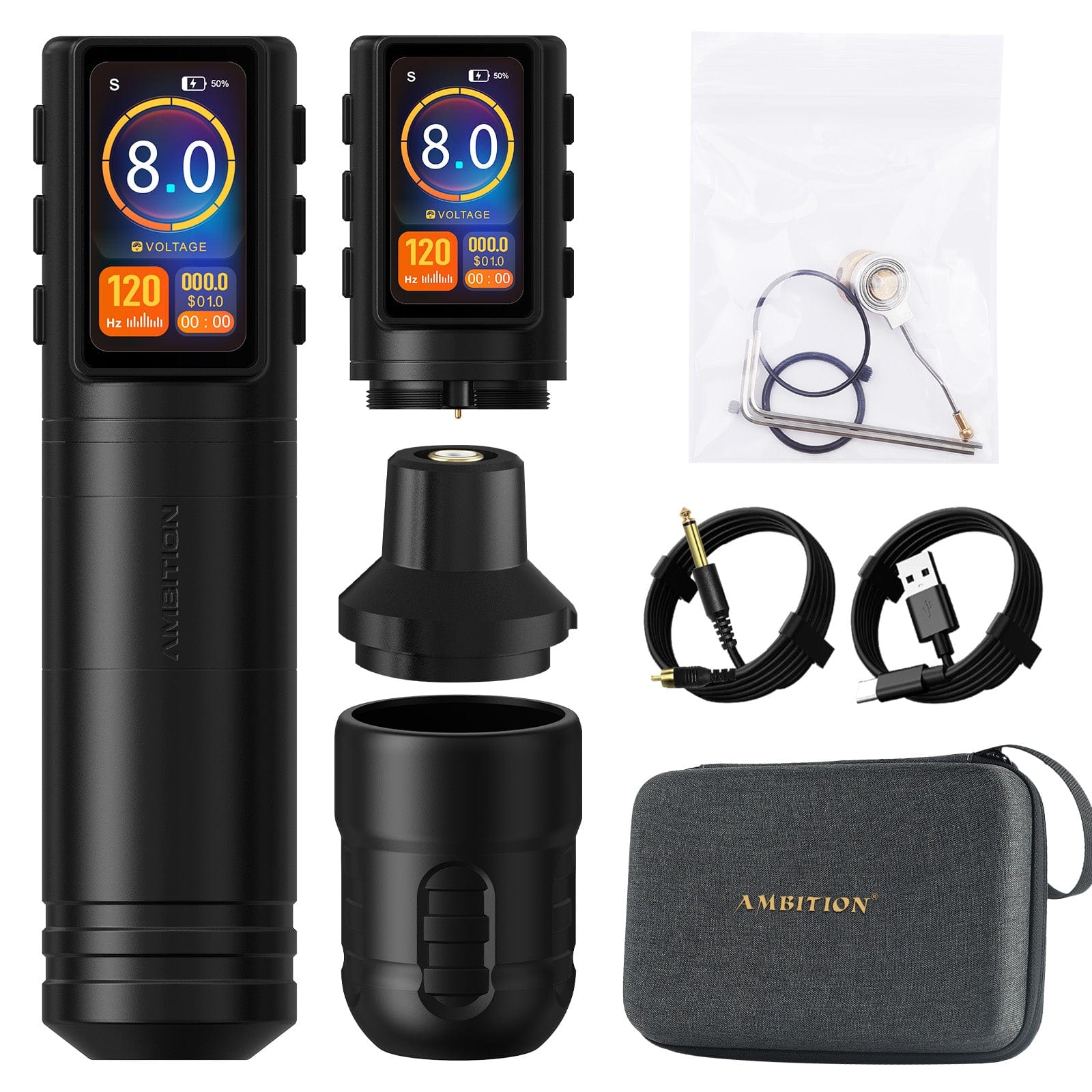 Ambition Ninja Max Stroke 4.0+3.5mm Professional Wireless Tattoo Machine