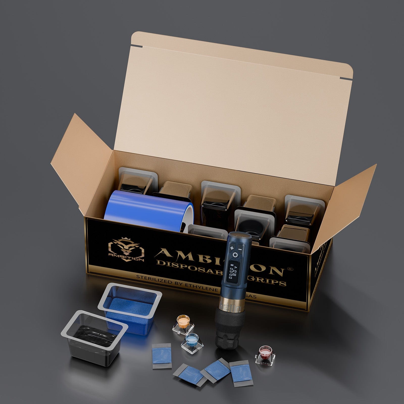 Kit de nettoyage de grips de tatouage jetables Ambition