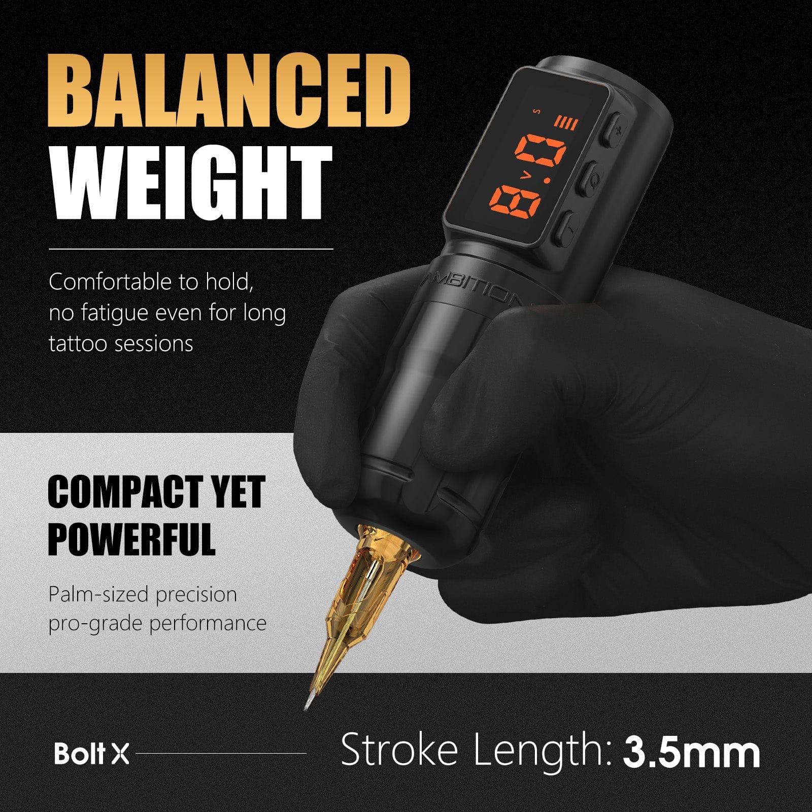 Ambition Bolt-X Wireless Tattoo Pen Machine