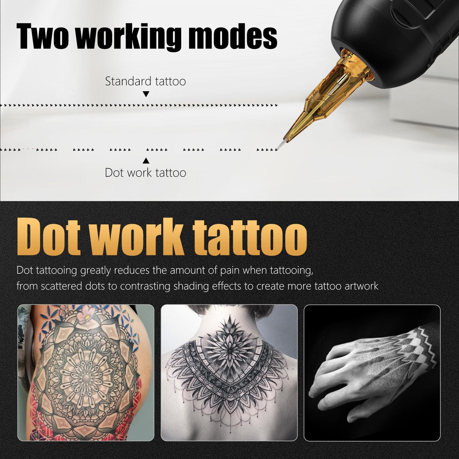 Máquina de tatuaje inalámbrica Ambition Paco