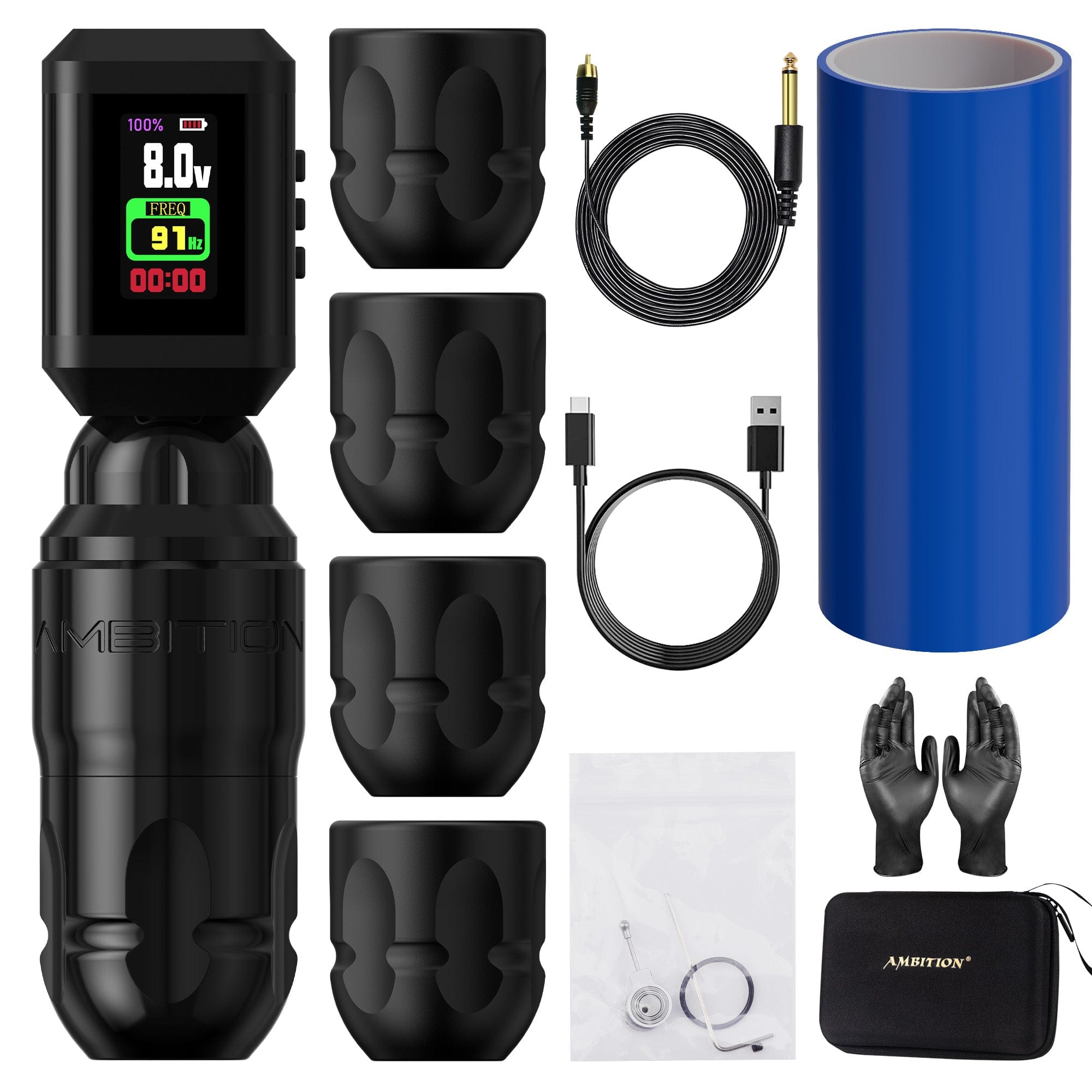 Kit de stylo court pour machine à tatouer sans fil Ambition Lutin