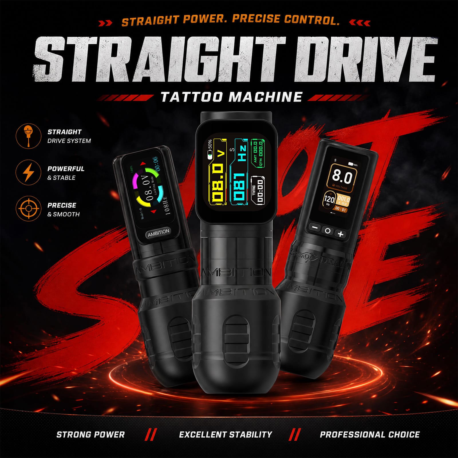Ambition Zetton Series Wireless Tattoo Machine