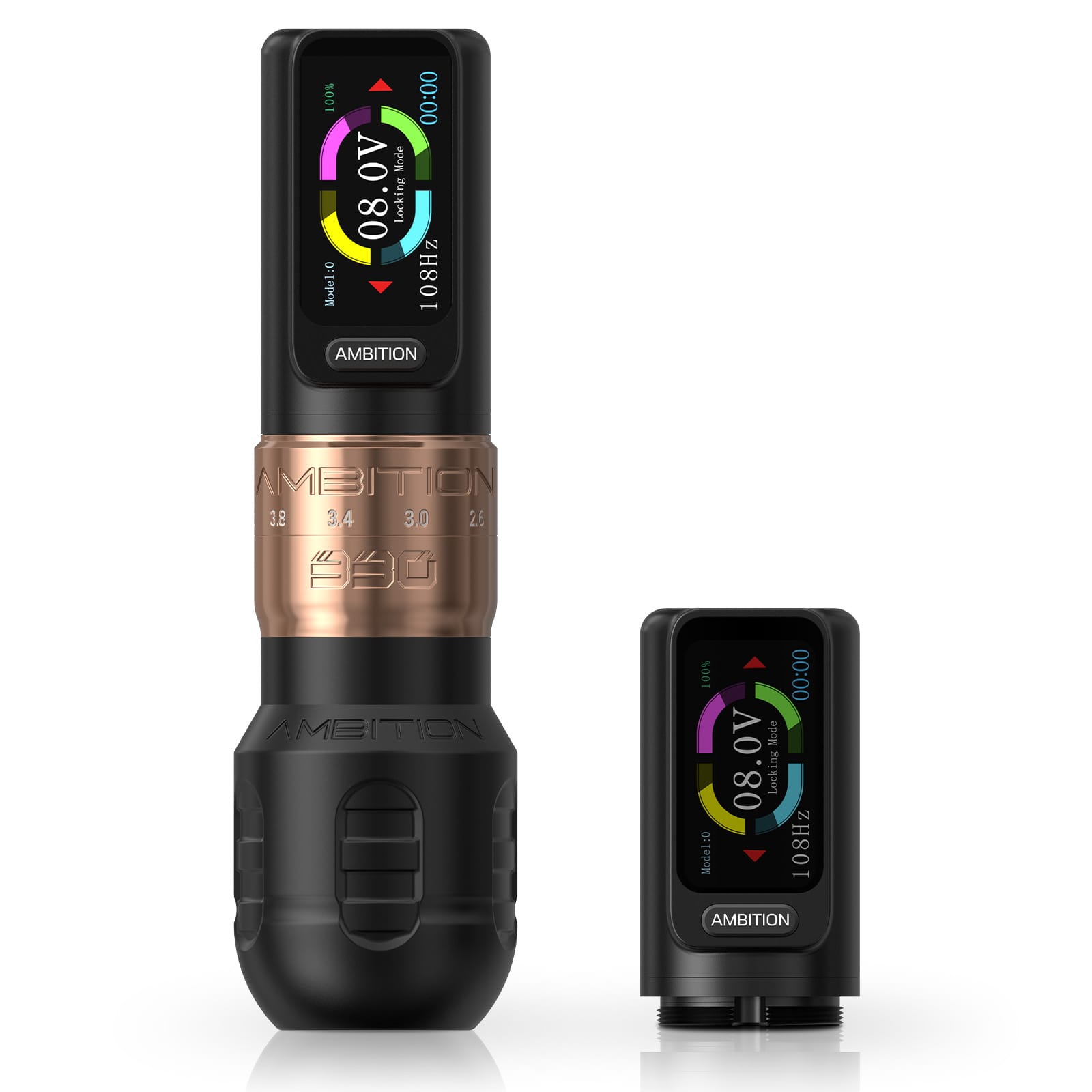 Ambition Seher Plus Wireless Tattoo Pen Machine with 6 Strokes Length 2.2mm-4.2mm