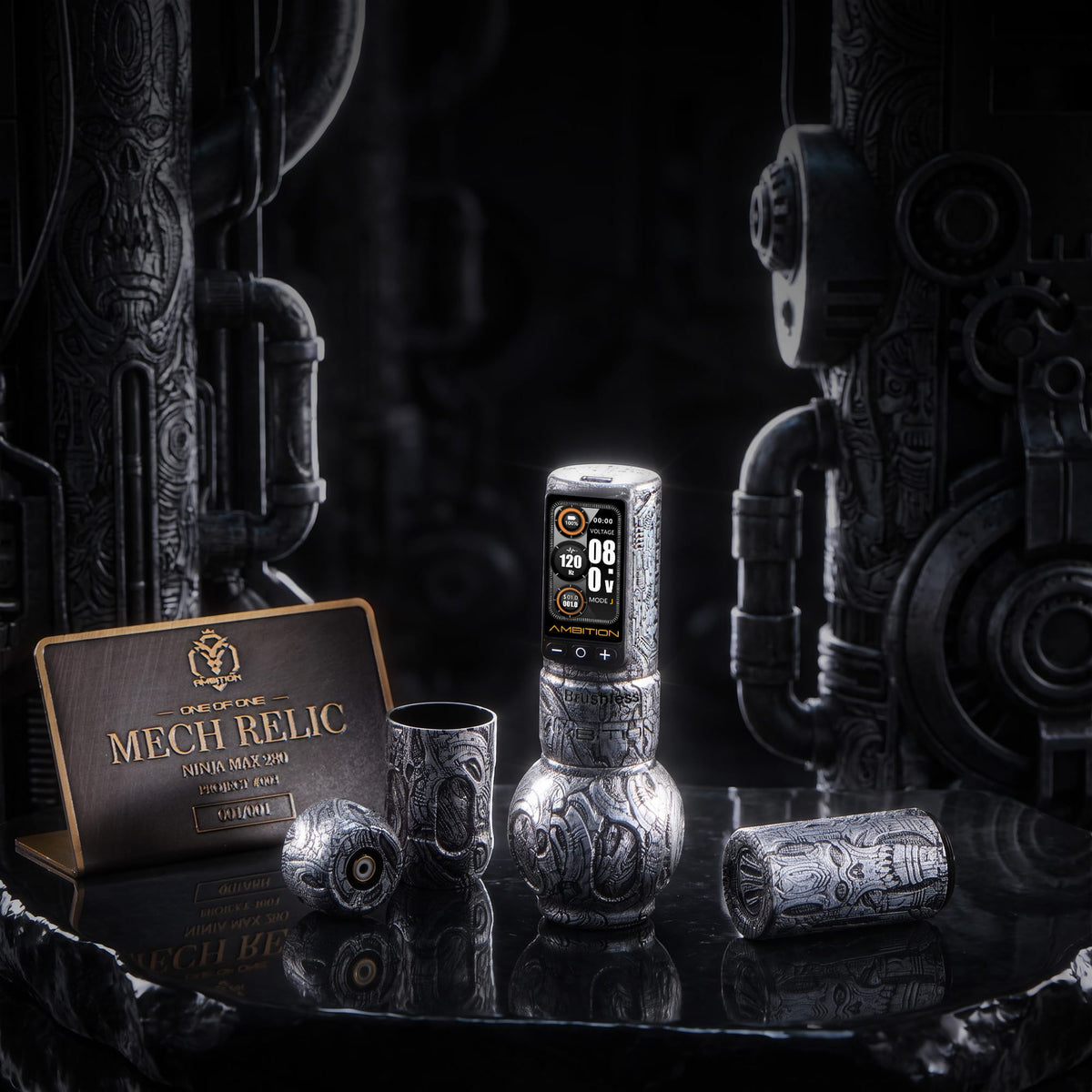 Ambition Ninja Max 280 Engraved Limited Edition Wireless Tattoo Pen Machine