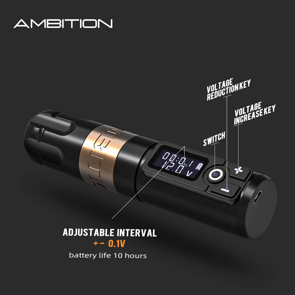 Ambition Soldier Wireless Tattoo Pen Machine