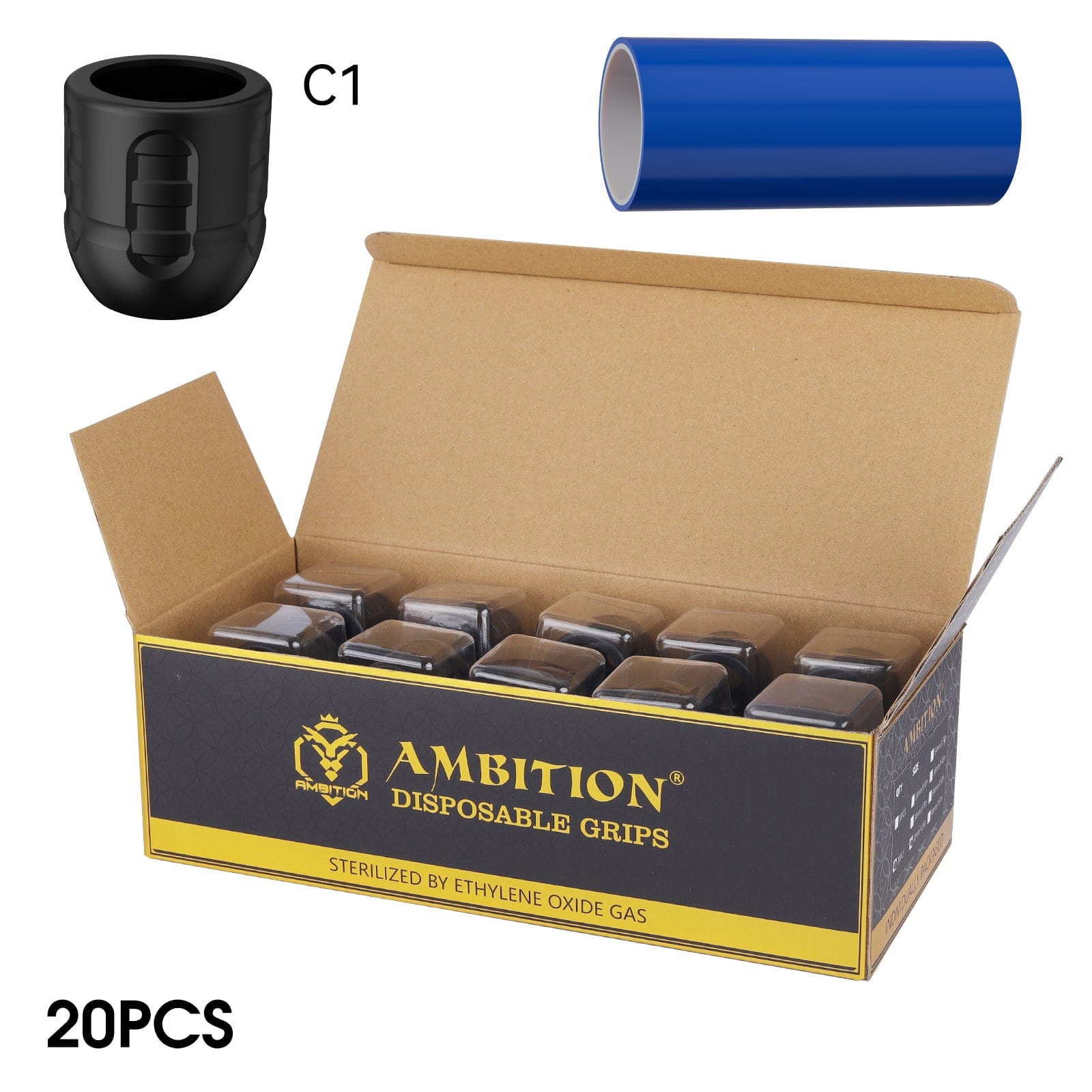 Ambition Soldier P1 Disposable Tattoo Grips-20Pcs