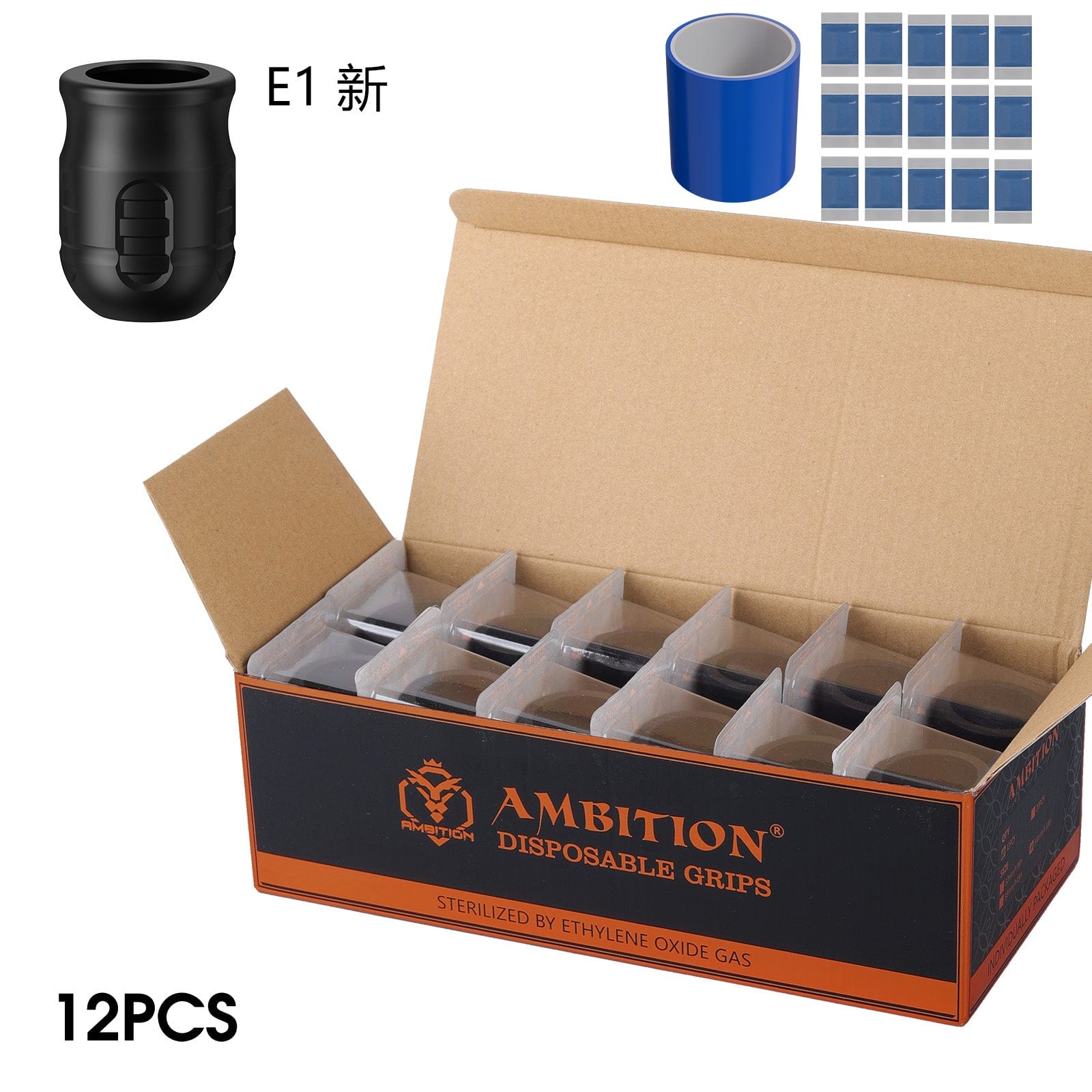 Ambition Mars-U P1 Disposable Tattoo Grips-12Pcs