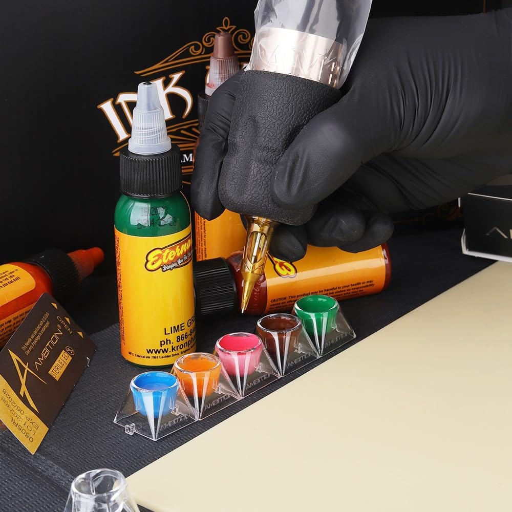 Ambition Disposable Tattoo Ink Cups with Interlocking Design - 240Pcs