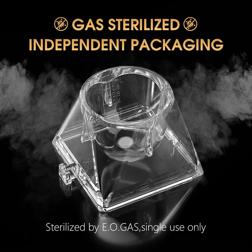 Ambition Disposable Tattoo Ink Cups with Interlocking Design - 240Pcs