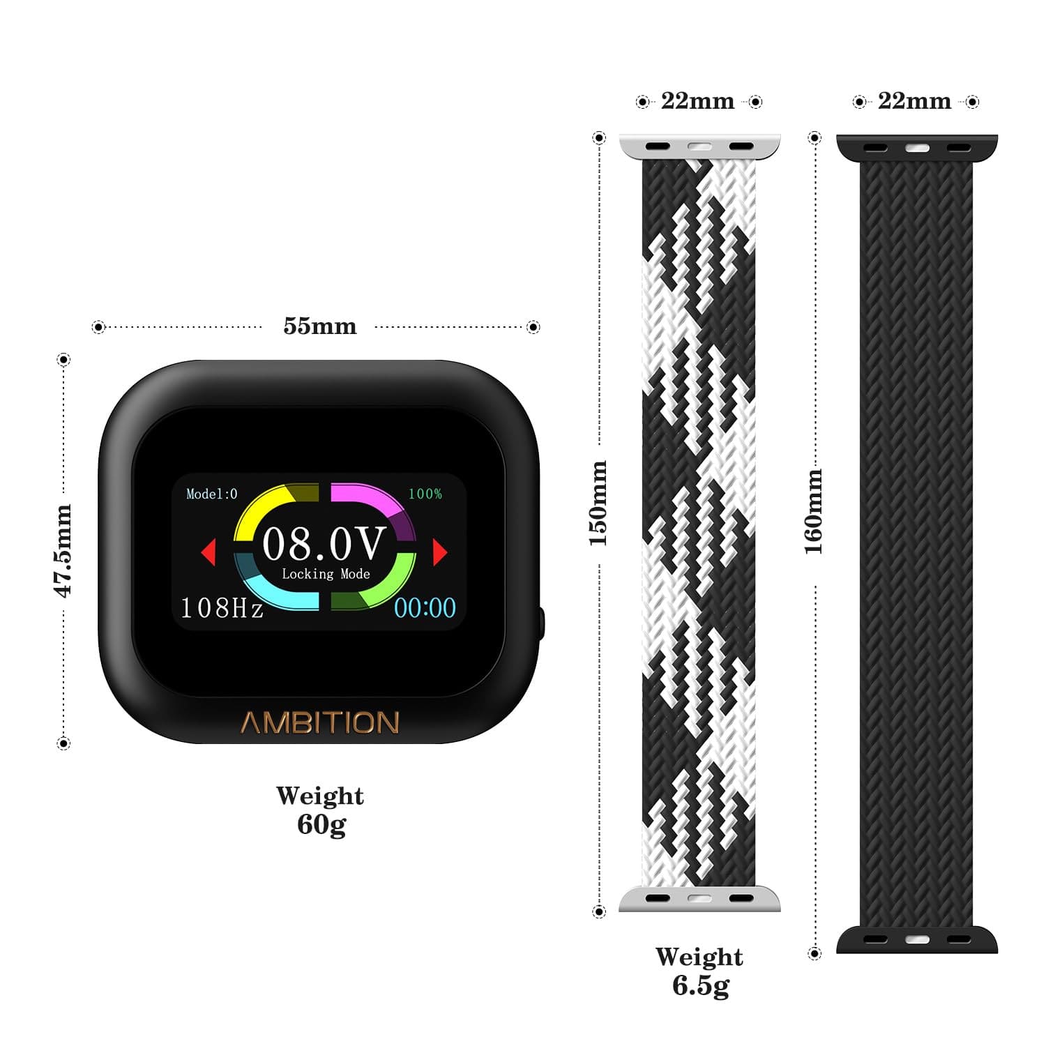 Ambition S1 Touch Screen Tattoo Battery Wristband Supply