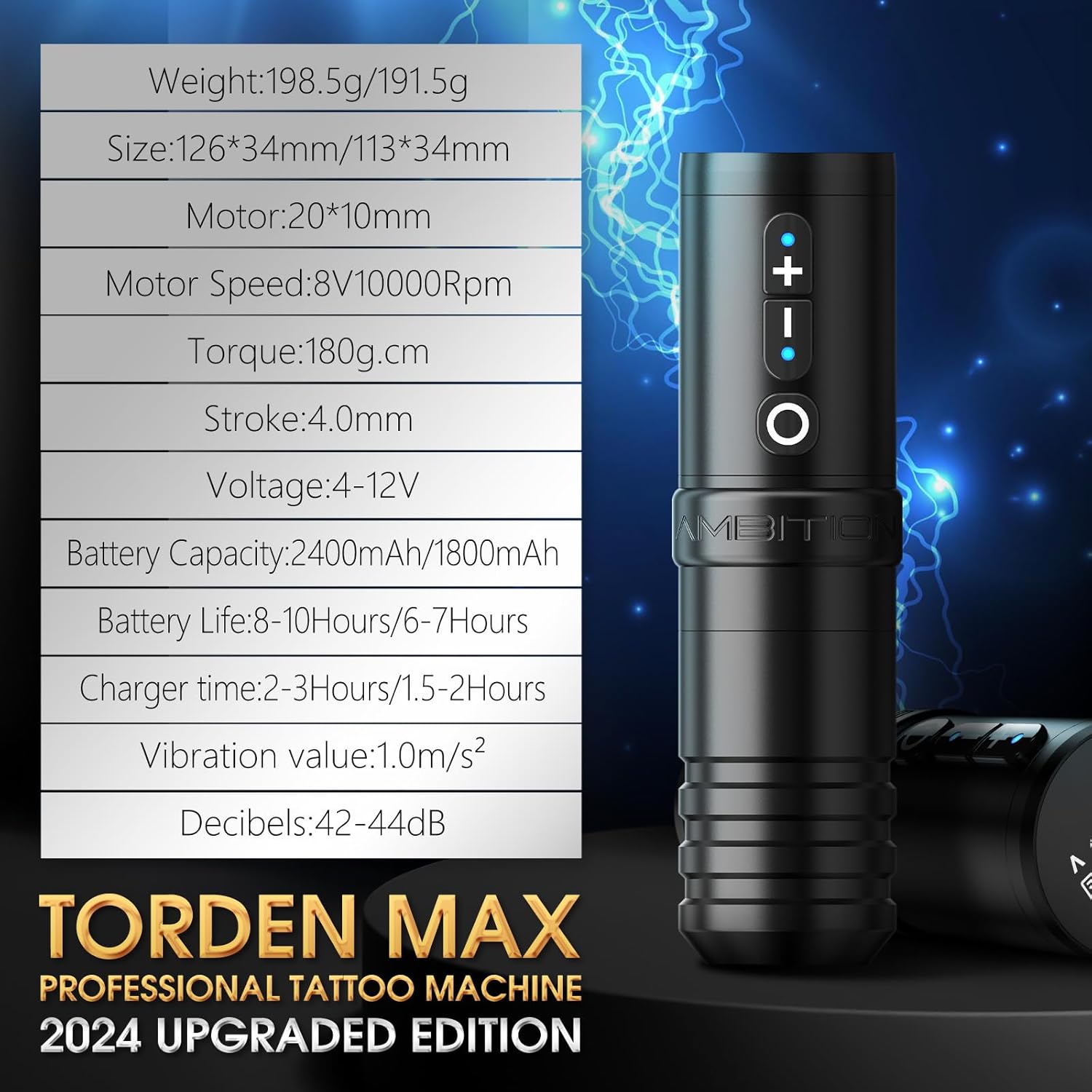 Ambition Torden-X Wireless Tattoo Pen Machine