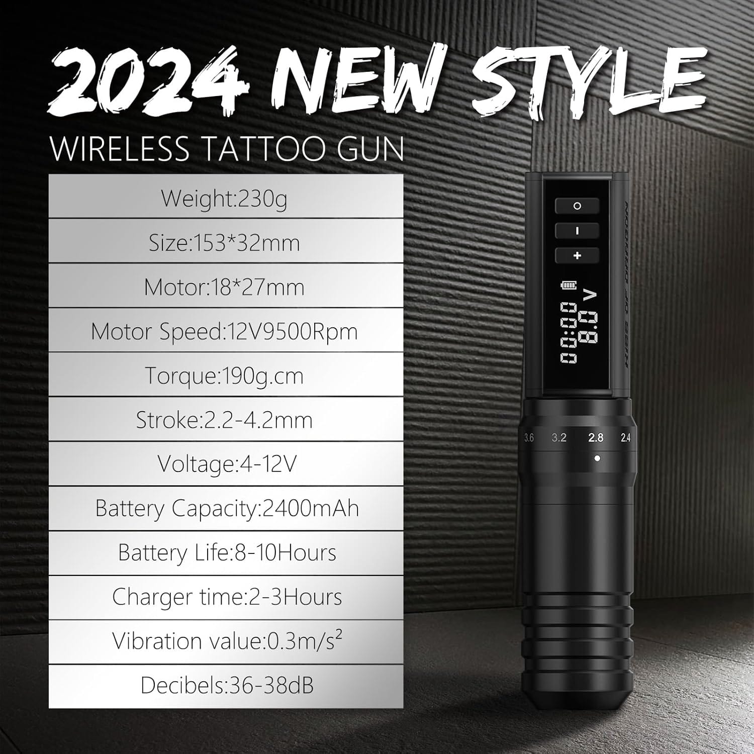 Kiss of Dragon Wireless Tattoo Pen Machine with 6 stroke length Options