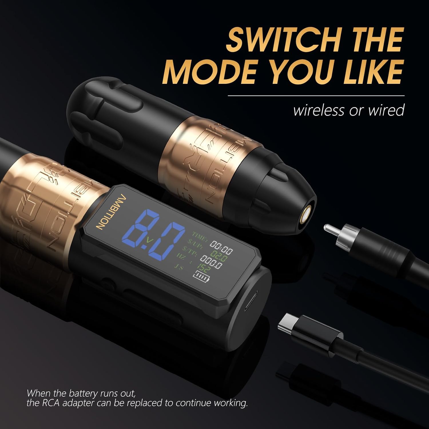Tattoo Kit | Ambition Soldier 270 S Wireless Tattoo Machine Kit