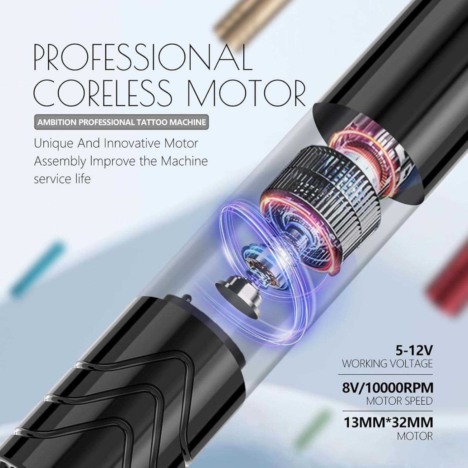 Ambition Rotary Tattoo Machine Permanent Makeup Tattoo Pen