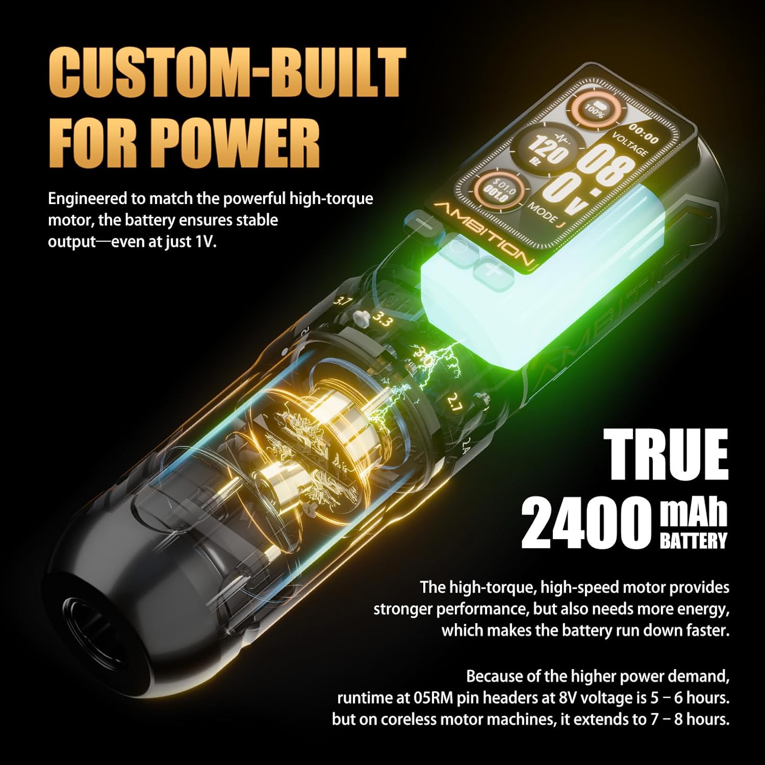 Ambition Vibe Ultra Wireless Tattoo Pen Machine