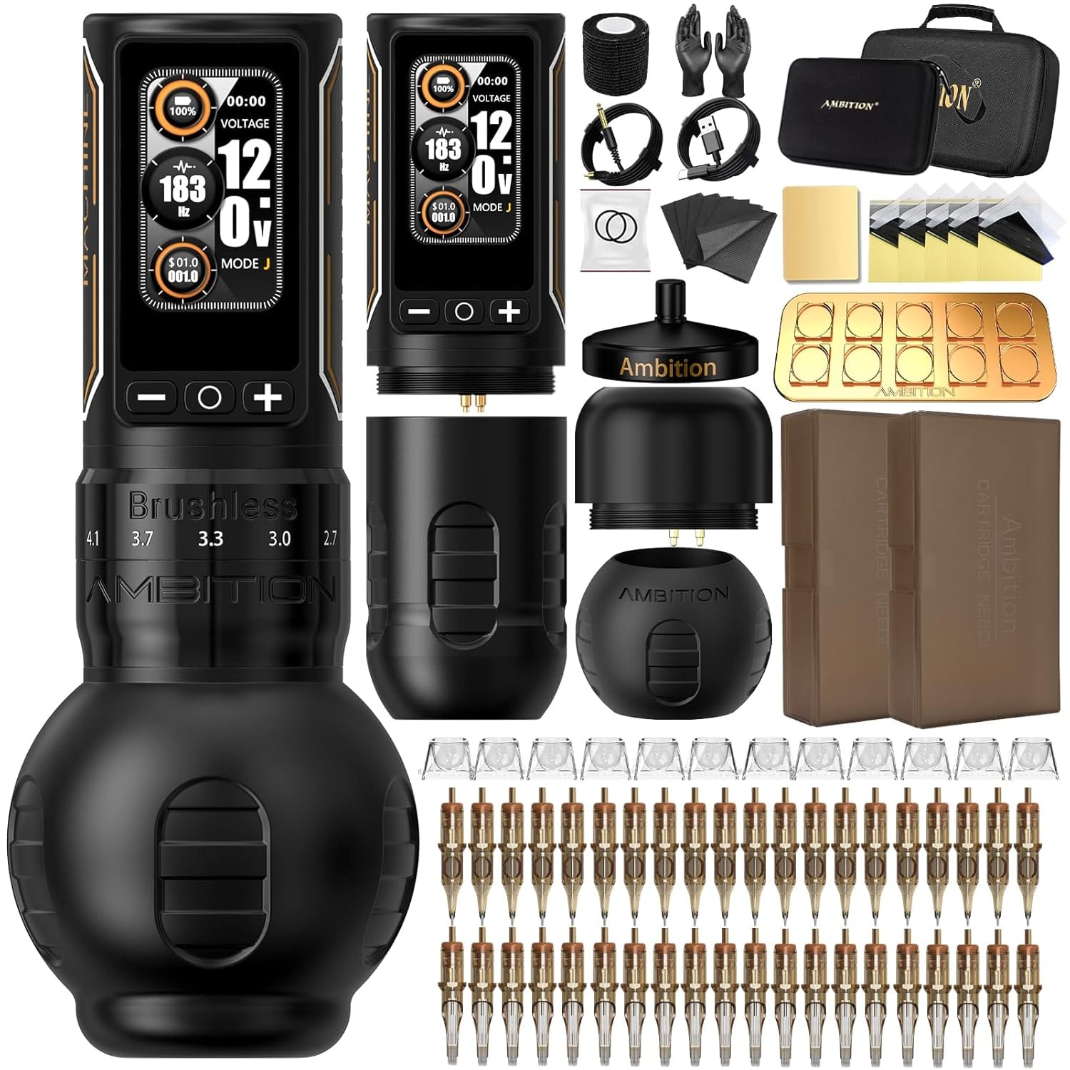 Tattoo Kit | Ambition Ninja Max 280 Wireless Tattoo Machine Kit