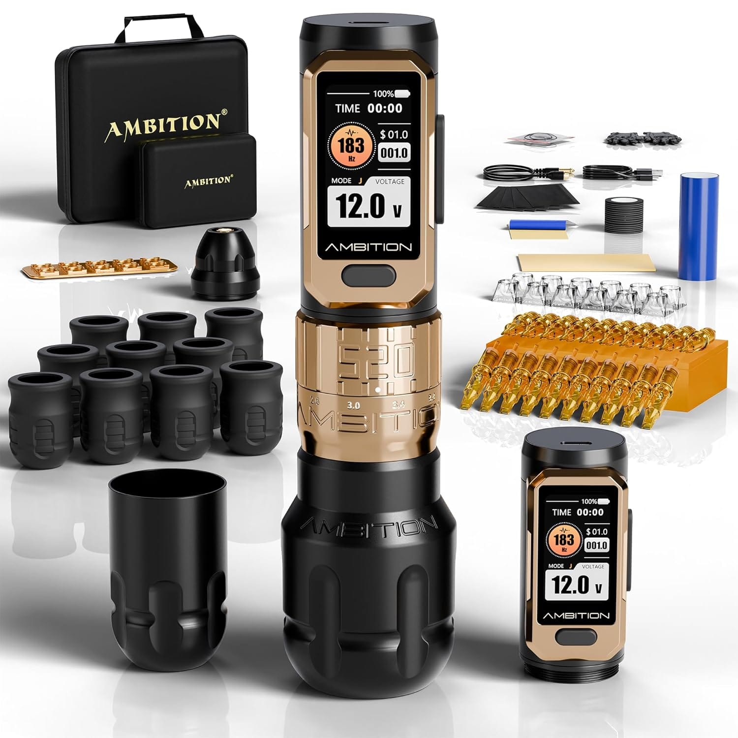 Tattoo Kit | Ambition Soldier Pro 520 Wireless Tattoo Machine Kit