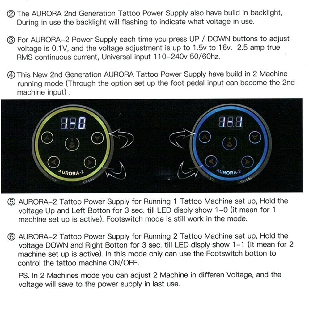 Ambition Aurora 2 Tattoo Power Supply