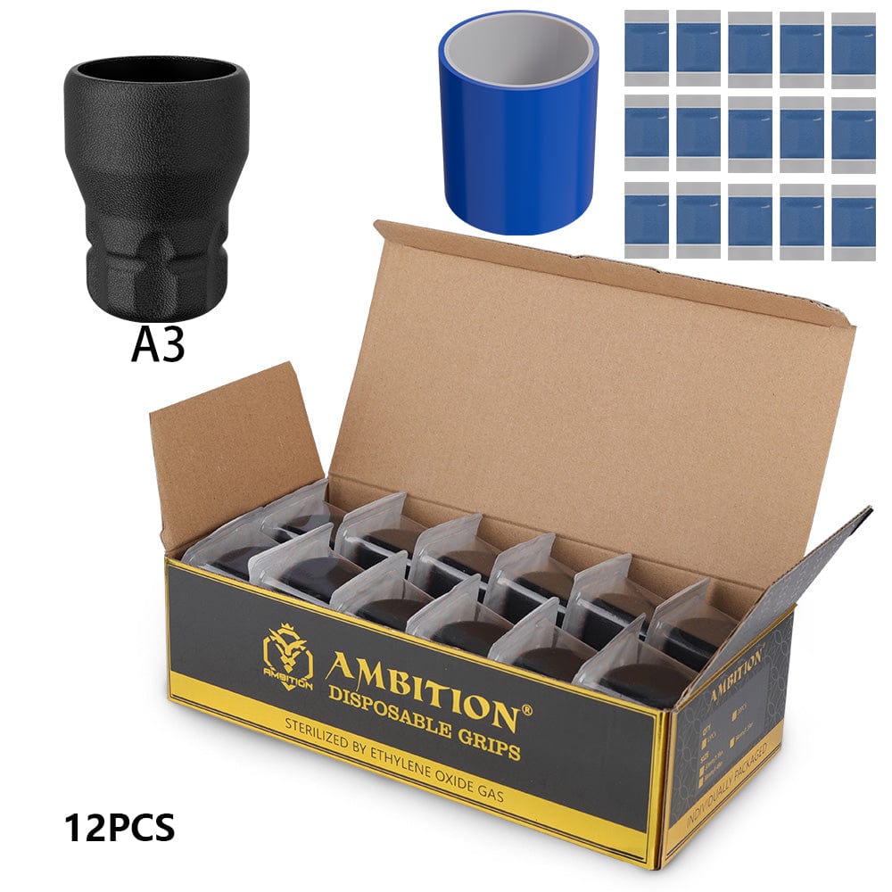 Ambition Soldier P2 Disposable Tattoo Grips-12Pcs