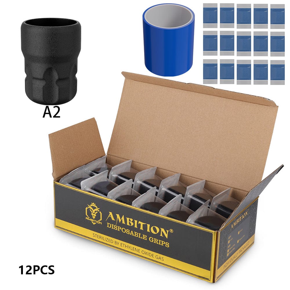 Ambition Soldier P2 Disposable Tattoo Grips-12Pcs