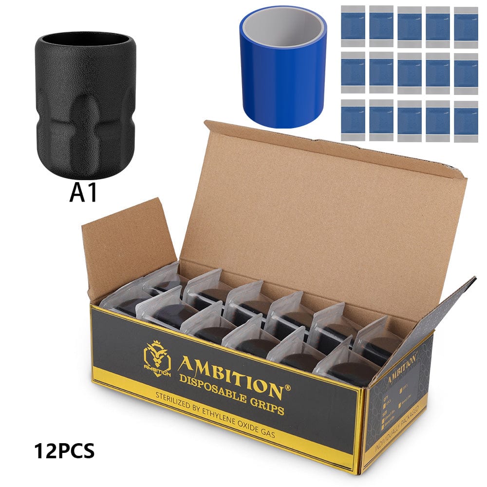 Ambition Soldier P2 Disposable Tattoo Grips-12Pcs