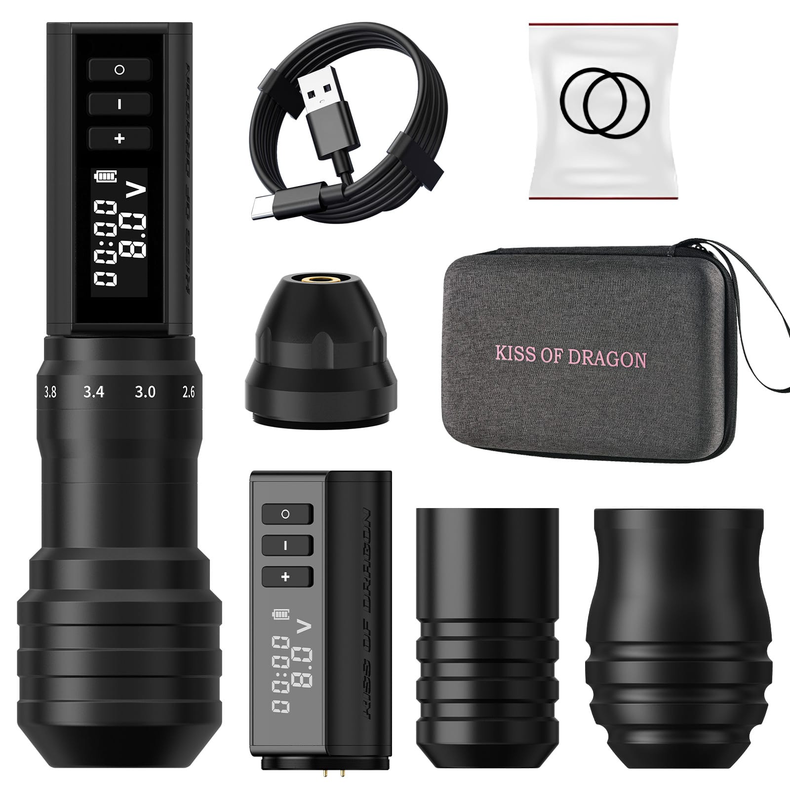 Kiss of Dragon Hunter Max Wireless Tattoo Pen Machine with 6 Stroke Length 2.2mm-4.2mm