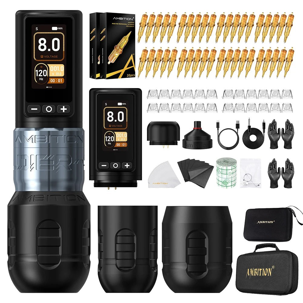 Tattoo Kit | Ambition Soldier 270 Wireless Tattoo Machine Kit