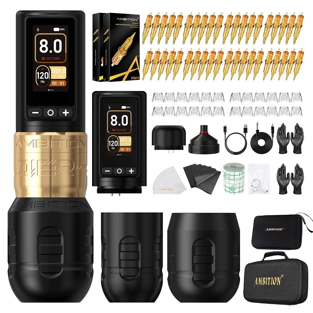 Tattoo Kit | Ambition Soldier 270 Wireless Tattoo Machine Kit