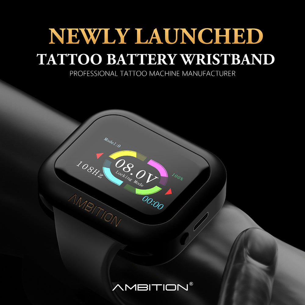 Pulsera de batería con pantalla táctil para tatuajes Ambition S1 