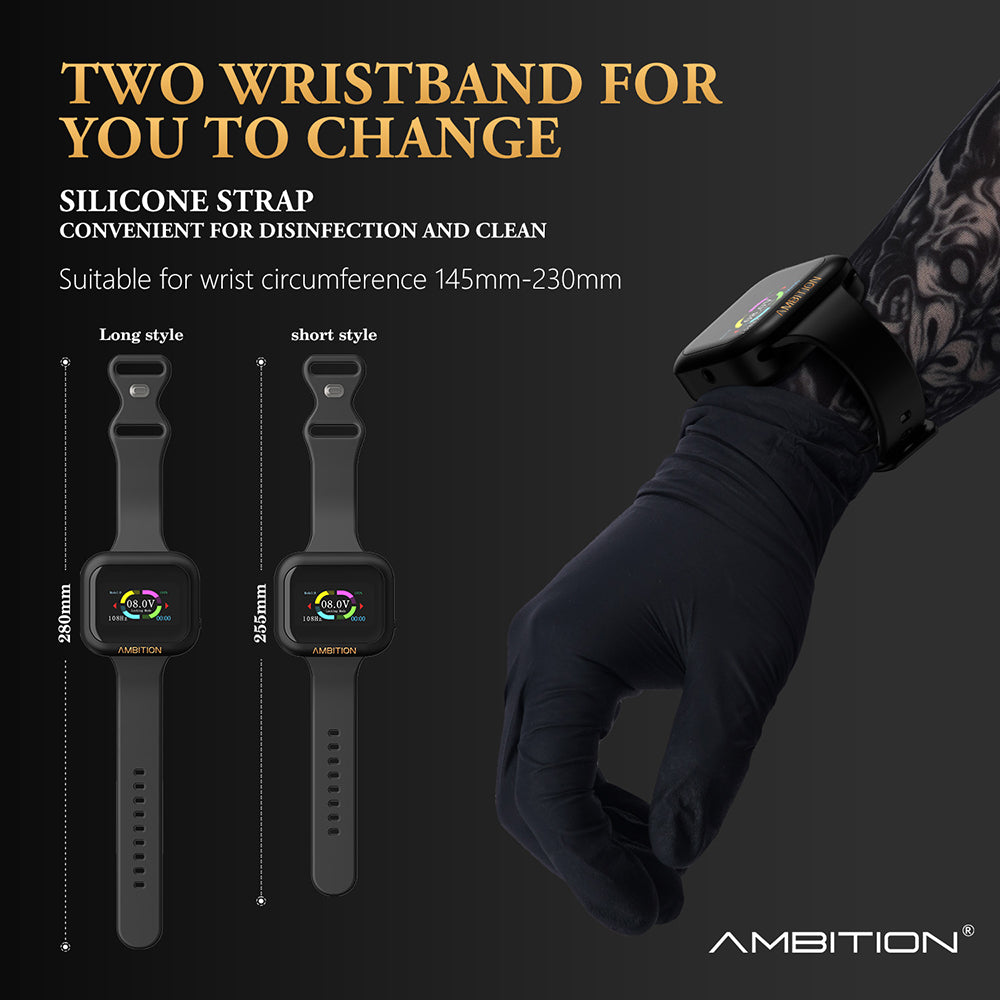 Pulsera de batería con pantalla táctil para tatuajes Ambition S1 