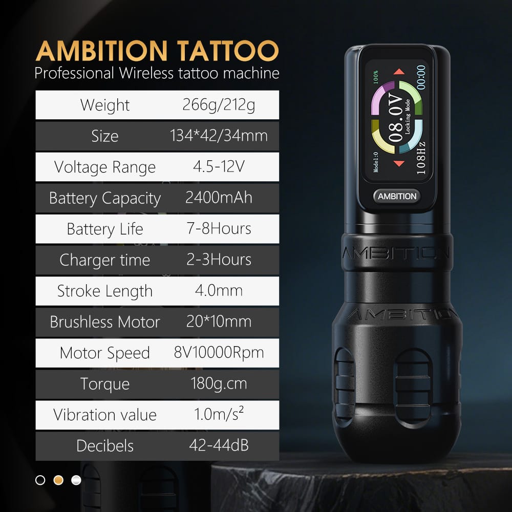 Ambition Zetton Series Wireless Tattoo Machine