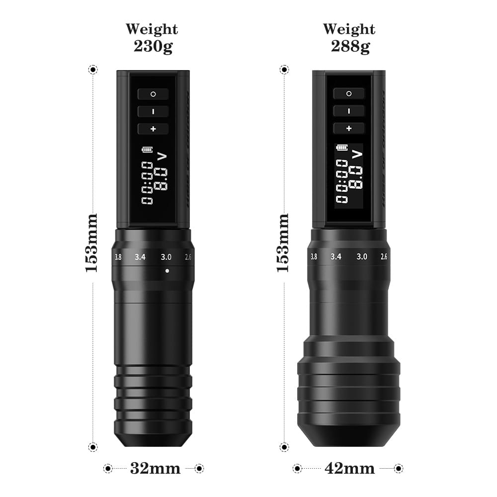 Kiss of Dragon Hunter Max Wireless Tattoo Pen Machine with 6 Stroke Le