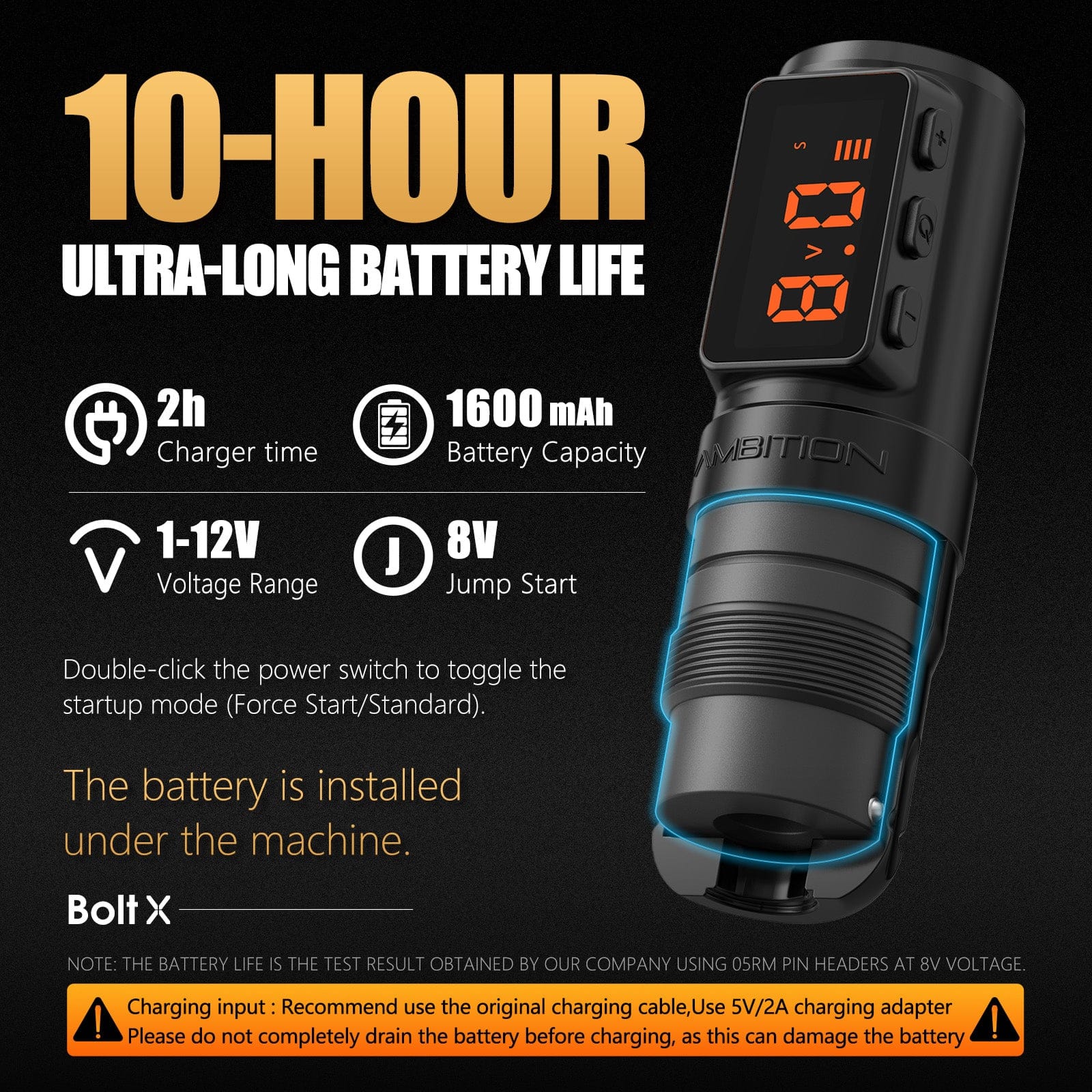 Ambition Bolt-X Wireless Tattoo Pen Machine