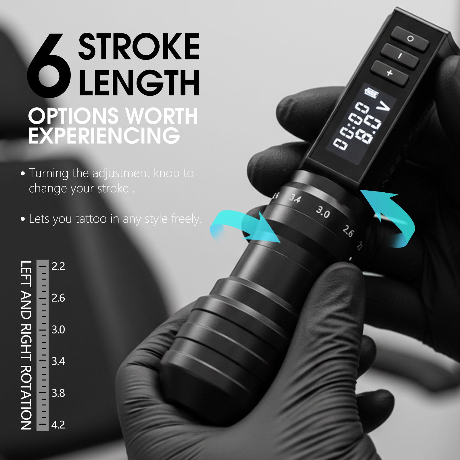 Kiss of Dragon Hunter Max Wireless Tattoo Pen Machine with 6 Stroke Length 2.2mm-4.2mm